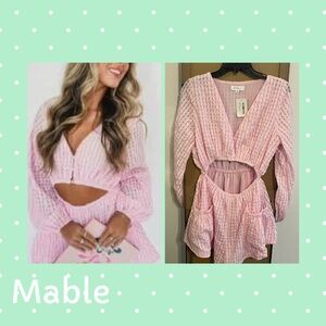 Mable Pink Cutout Mini Romper